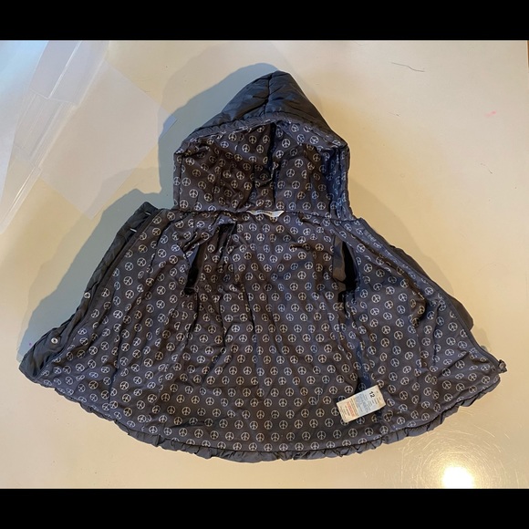 3 Pommes Grey Hooded Peace Jacket - Picture 4 of 6